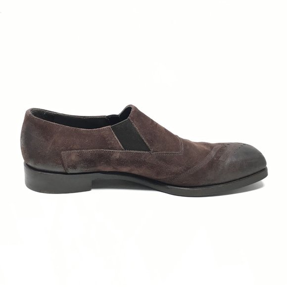 Prada Loafers Shoes Size 8.5/9.5 US Brown Suede main image 5